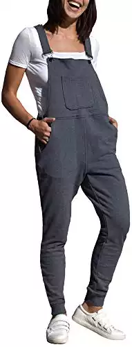 Swoveralls Overalls Unisex Sweatpant, XX-Small Dark Athletic Grey, 100% Organic Cotton, Men’s Overall, Women’s Overall, Relaxed Fit Work Overalls