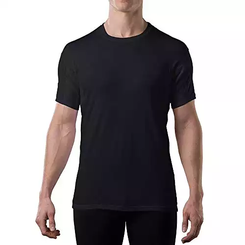 Sweatproof Undershirt for Men with Underarm Sweat Pads (Original Fit, Crew Neck)