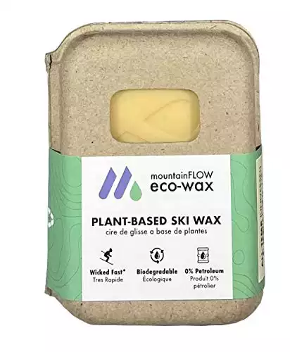 mountainFLOW Plant-Based, Biodegradable Ski/Snowboard Wax | All-Temp, Cold, Cool, Warm | Great Glide + Durability | 0% Petroleum!
