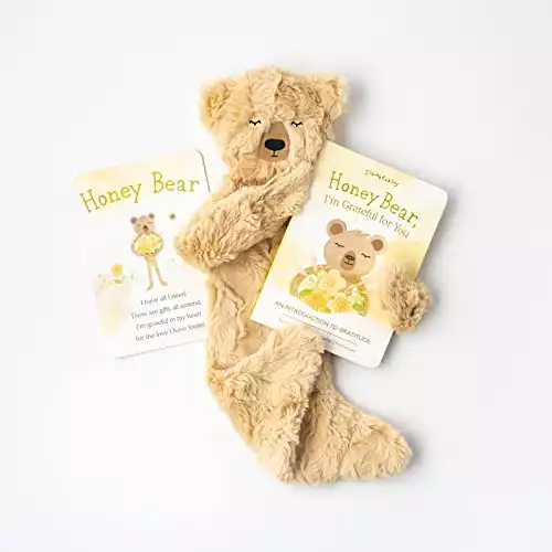 Slumberkins Snuggler & Board Book | Promotes Gratitude | Social Emotional Learning Tools for Ages 0+ (Honey Bear)
