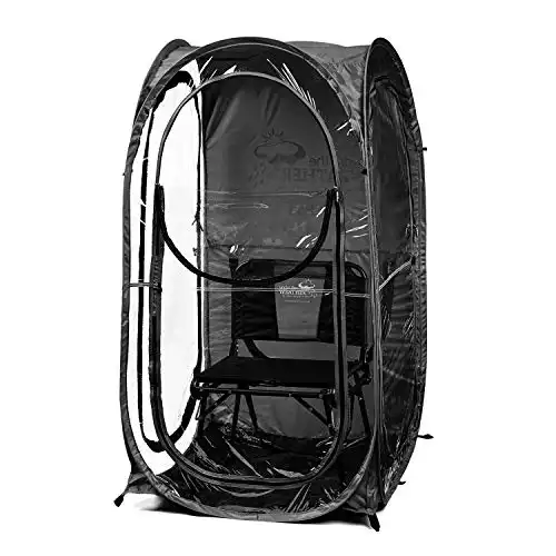 Under the Weather® Black MyPod™ 1 Person Pop-up Weather Pod. The Original, Patented WeatherPod™