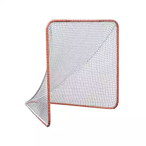 Gladiator Lacrosse Official Lacrosse Goal with a 6mm Net, Orange, 100% Steel Frame, 6 x 6-Foot, Standard, 72″ x 72″