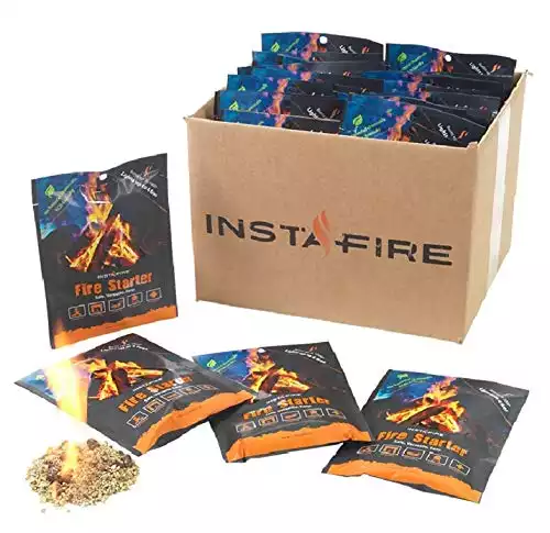 (30 Packs) Insta-Fire Fire Starter Emergency Fuel Eco-Friendly Granulated Bulk Excellent for Camping, Hiking, Fishing, and Other Outdoor Activities - As seen on Shark Tank!