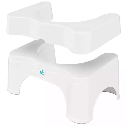 Squatty Potty The Original Bathroom Toilet Stool - Adjustable 2.0, Convertible to 7" or 9" Height with Removable Topper for Adults and Kids