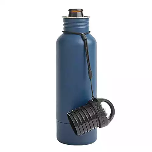 BottleKeeper - The Standard 2.0 - The Original Stainless Steel Bottle Holder and Insulator to Keep Your Beer Colder (Blue)