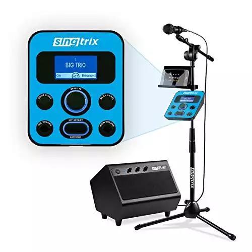Singtrix Portable Karaoke Machine On Shark Tank, Kids & Adults, All-In-One Karaoke System, 350+Voice Effects & Autotuning, PA Speaker, Party Bundle, Karaoke Microphone, Use Free YouTube Karaok...