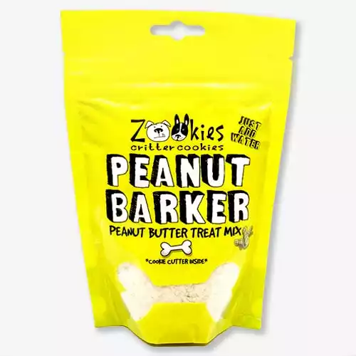 Zookies Cookies Dog Treat Mix, DIY Bake at Home, Organic Natural Grain Free Pet Biscuits, Peanut Butter, Makes Over 72 Cookies