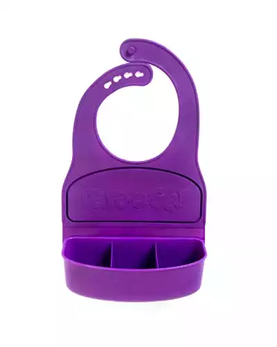 Dare-U-Go! Revolutionary One-Piece Bib and Baby Plate with Compartments Purple