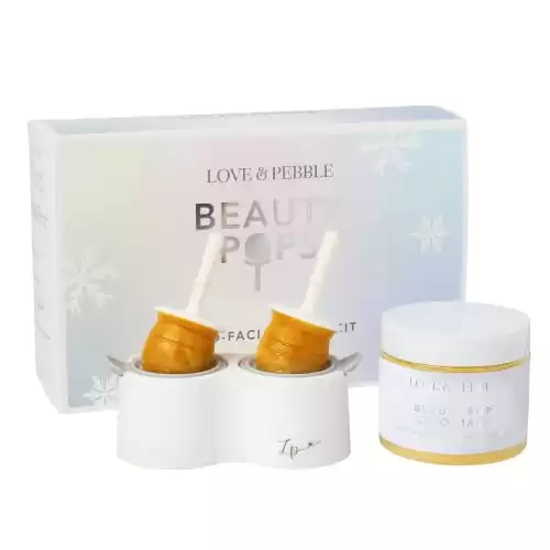 Love & Pebble Beauty Pops - Ice Roller for Face Massage & Skin Care Ice Mask for Face Set with Turmeric & Aloe | Cryo Dermal Benefits of Ice Face Roller and Gua Sha, As Seen on Shark Tank ...