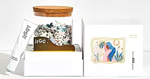 JIGGY - Jigsaw Puzzles for Adults - 450 Piece Decorative Artwork Puzzle + Puzzle Glue Kit - Unique Puzzle Perfect for Framing - Transform Your Puzzle into Wall Worthy Art (Dos Soles)