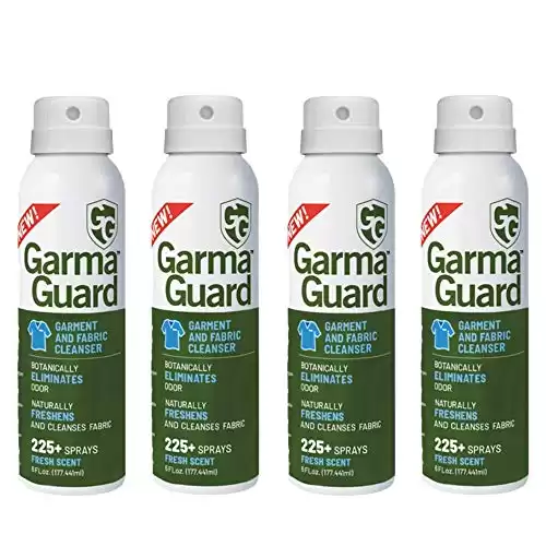 Garma Guard Clothing Spray - On-The-Go Shoe Deodorizer Spray- Addresses Contact with Odor - Fabric Refresher Spray For Clothes, Shoe Spray (4 Pack)