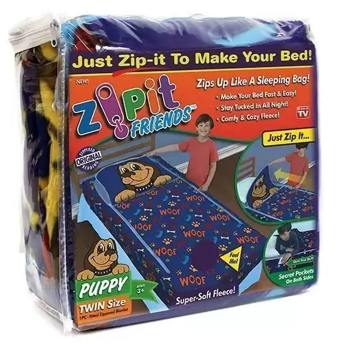 Zipit Friends Twin Bedding Set, Blue Puppy