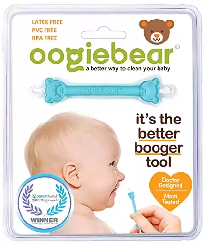 oogiebear - Nose and Ear Gadget. Safe, Easy Nasal Booger and Ear Wax Remover for Newborns, Infants and Toddlers. Dual Earwax and Snot Remover. Aspirator Alternative