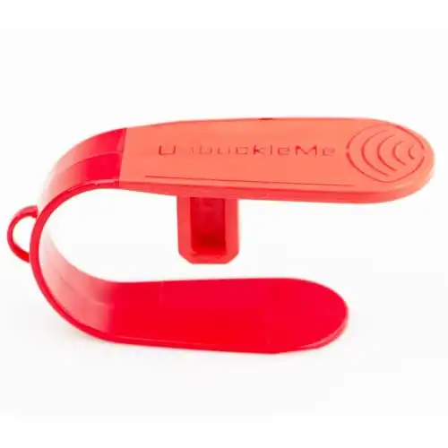 UnbuckleMe Car Seat Buckle Release Tool - As Seen on Shark Tank - Makes it Easy to Unbuckle a Child's Car Seat - Easy Tool for Parents, Grandparents & Older Children (1 Pack, Red)