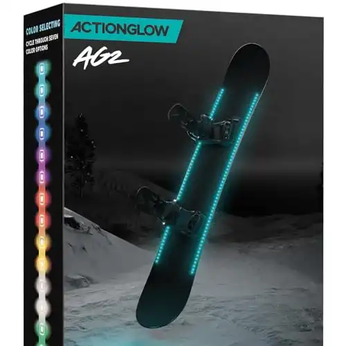 ActionGlow LED Snowboard Lighting System (AG2) | 7 Color Modes, 100% Waterproof, Super Bright, Visible from Over a Half Mile, Easy 5 Minute Install