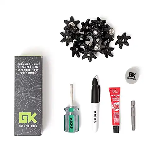 Golfkicks Golf Traction Kit for Sneakers with DIY Golf Spikes