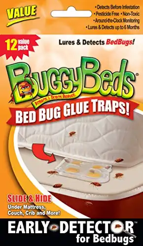 BuggyBeds® Bed Bug Glue Traps, Home, 12 Pack